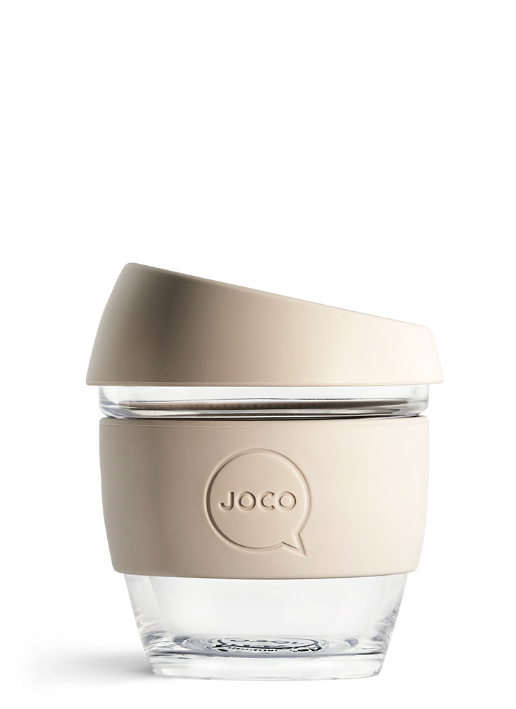 JOCO Reusable Glass Coffee Cup 8oz.
