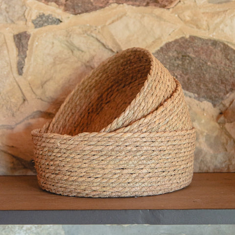 Round Seagrass Baskets- Set of 3
