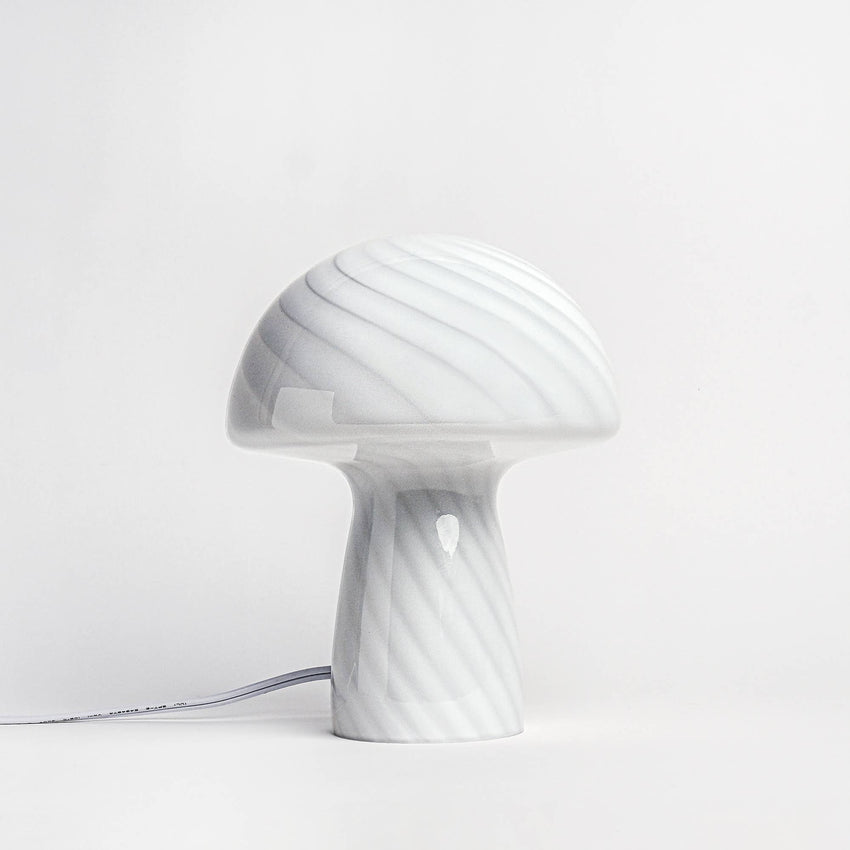 Glass Tall Mushroom Lamp, Petite Close Top