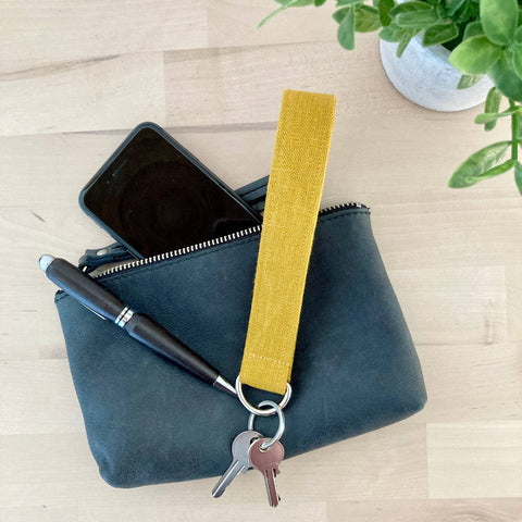 Linen Key Fob Wristlet