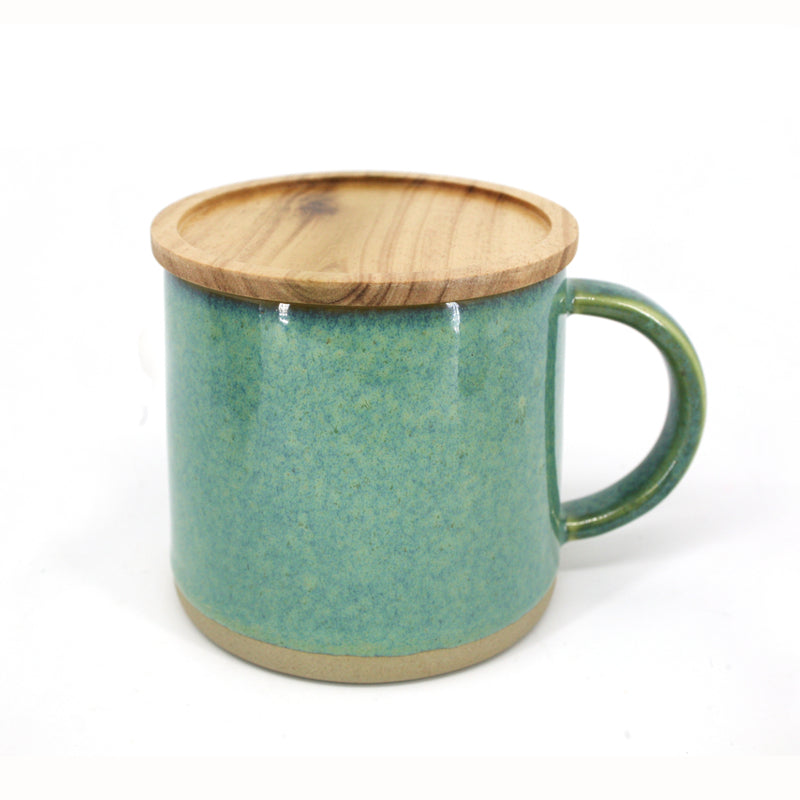 Reactive Mug with Acacia Lid