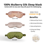 Dark Pink, Taro and Avocado Silk Eye Mask 