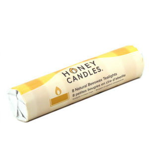 Honey Candles Roll of 8 Natural Beeswax Tealight Candles