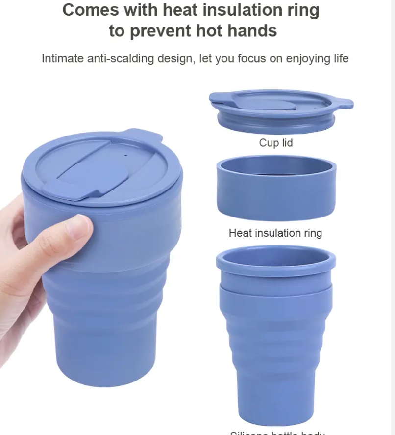 Travel Silicone Folding Cup (12oz)