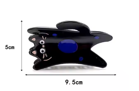 Black Cat Hair Clip