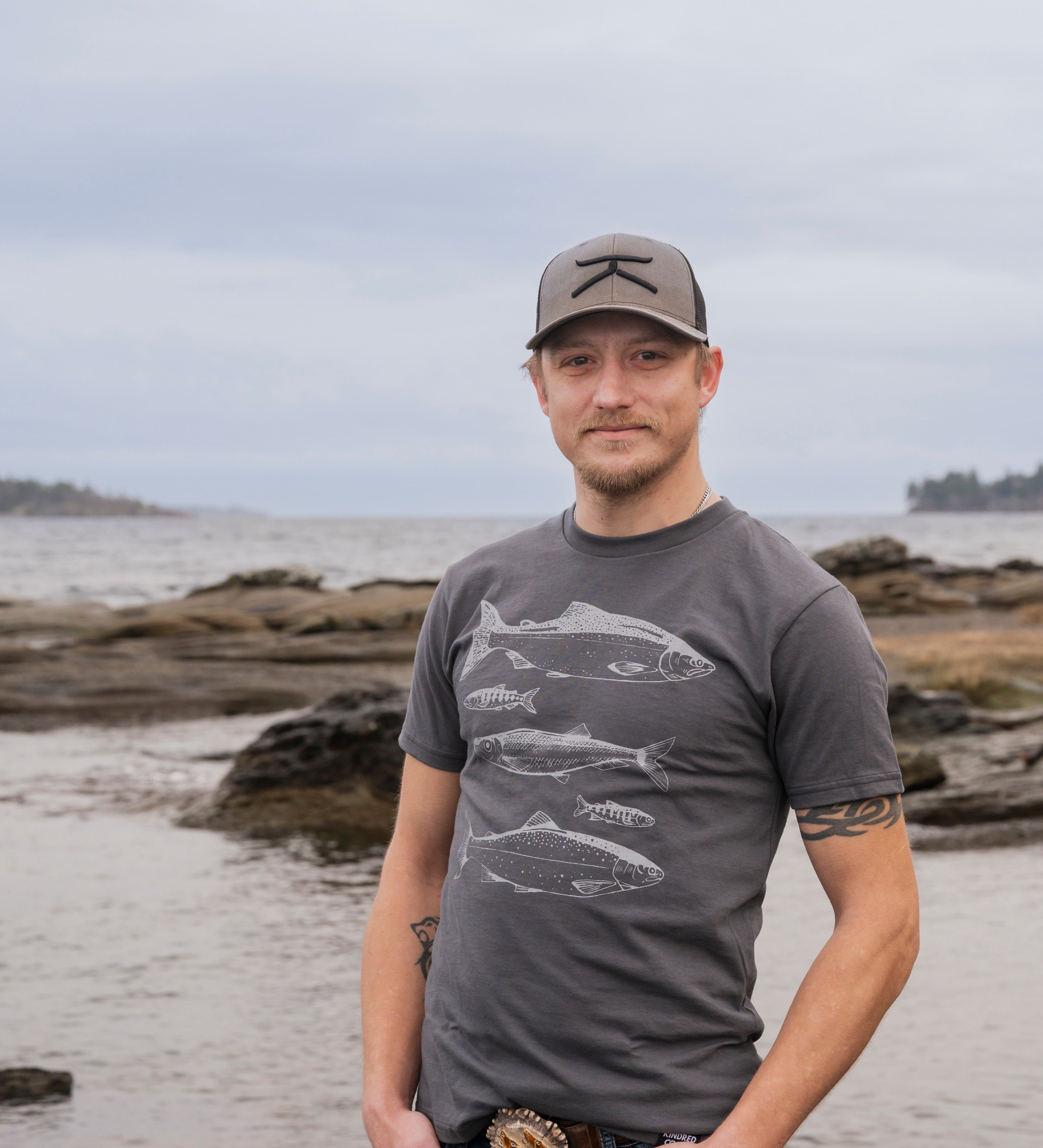 SALMON- Unisex Organic Cotton Tee