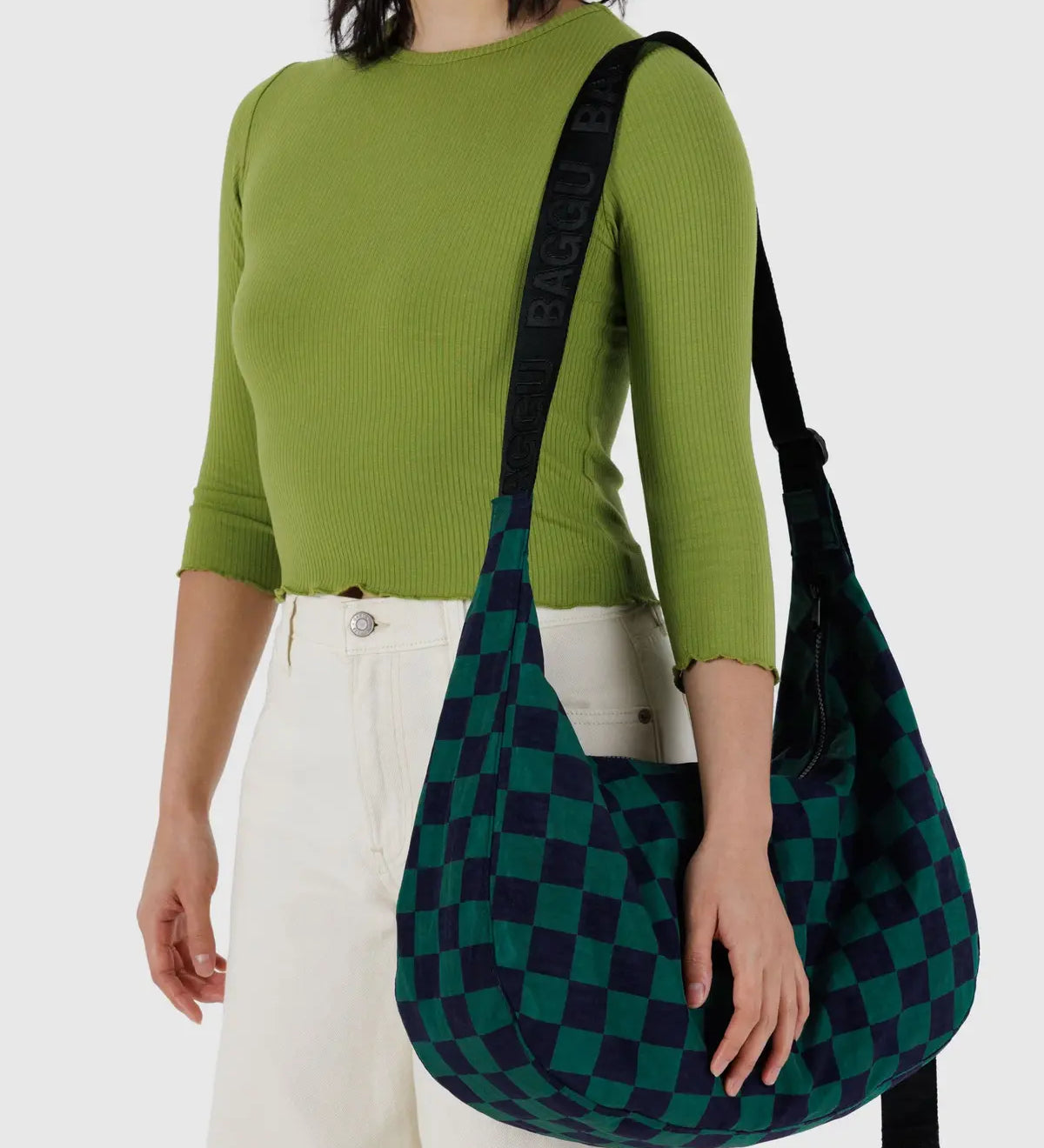 Large Nylon Crescent Bag
