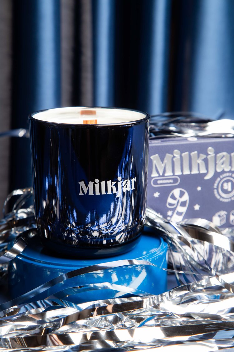 Milk Jar Holiday 8 oz Candles