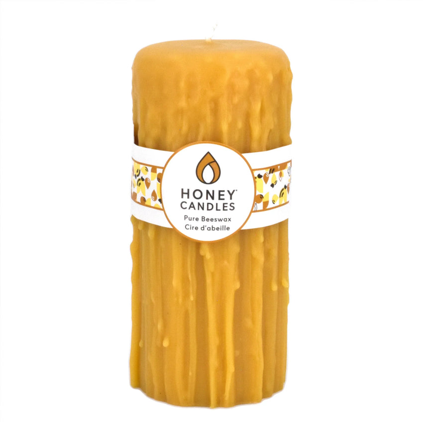 Natural Heritage Drip Pillar Beeswax Candles