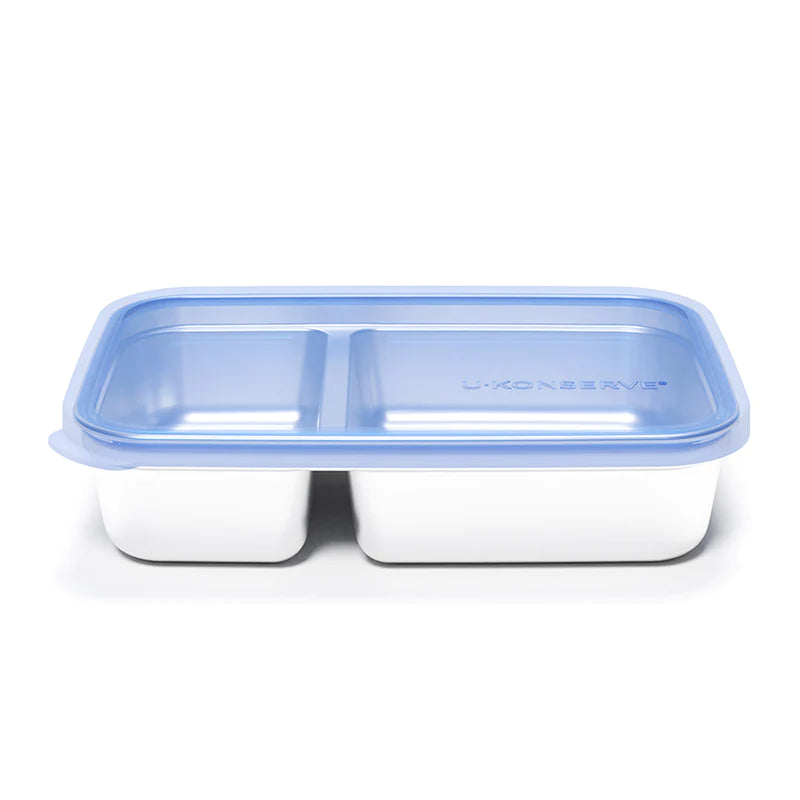 2 Compartment Container with Silicone Lid