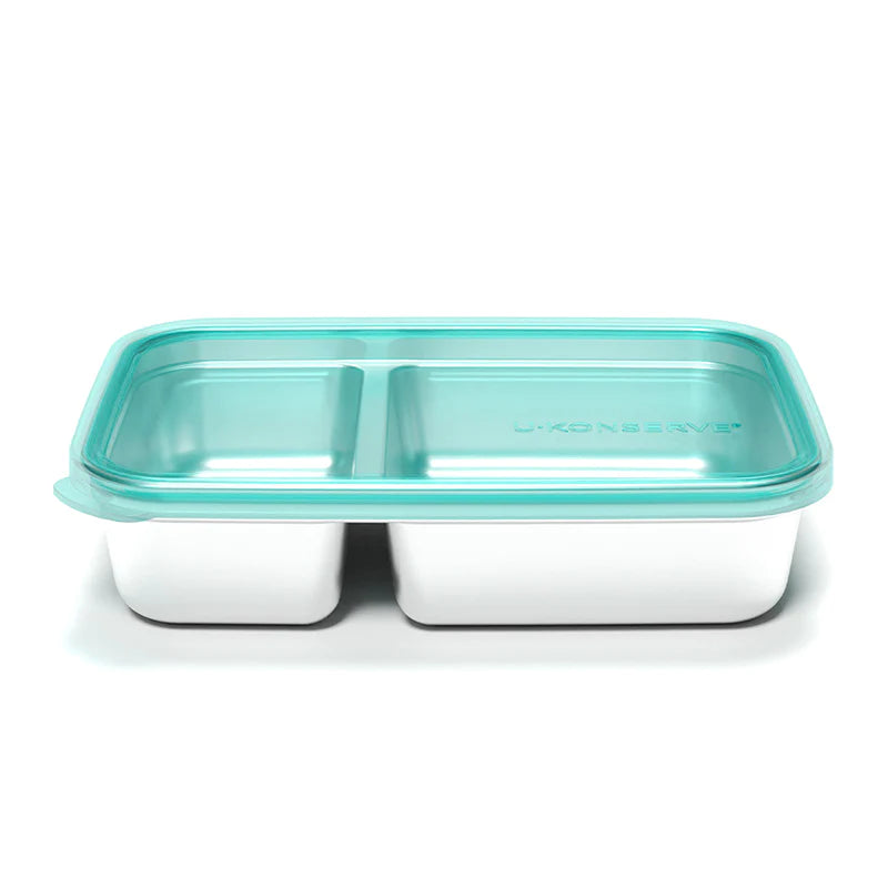 2 Compartment Container with Silicone Lid