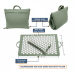 Acupressure Mat Set Ash Green