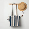 Navy Stripe Shopping Tote