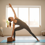 Cork Yoga Block in Use - Yoga Practice Support and Alignment