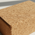 Natural Cork Texture Detail - High Density Yoga Block