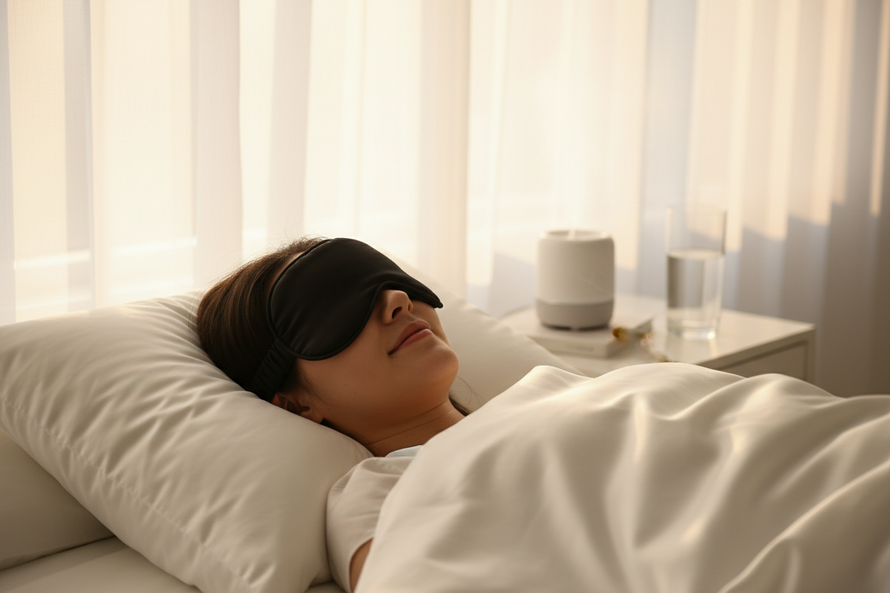 Máscara de Seda - Lifestyle en Uso