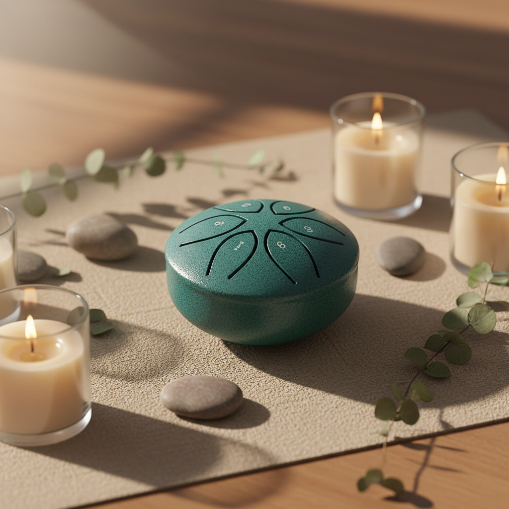 Steel Tongue Drum - Teal Lifestyle