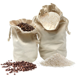 Flat-Bottom Cotton Bulk Food Bags (set of 2)