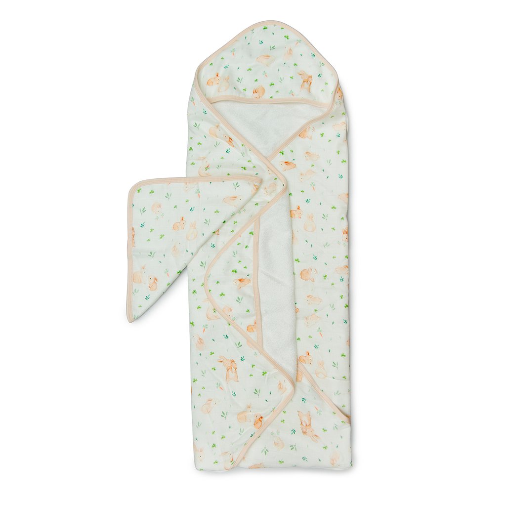 Deluxe Bamboo Muslin Hooded Towel Set