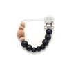 Colour Block Silicone & Wood Pacifier Clip