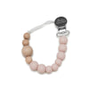 Colour Block Silicone & Wood Pacifier Clip
