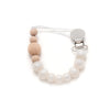 Colour Block Silicone & Wood Pacifier Clip