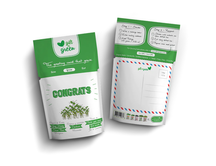 Microgreens Greeting Card Pouch