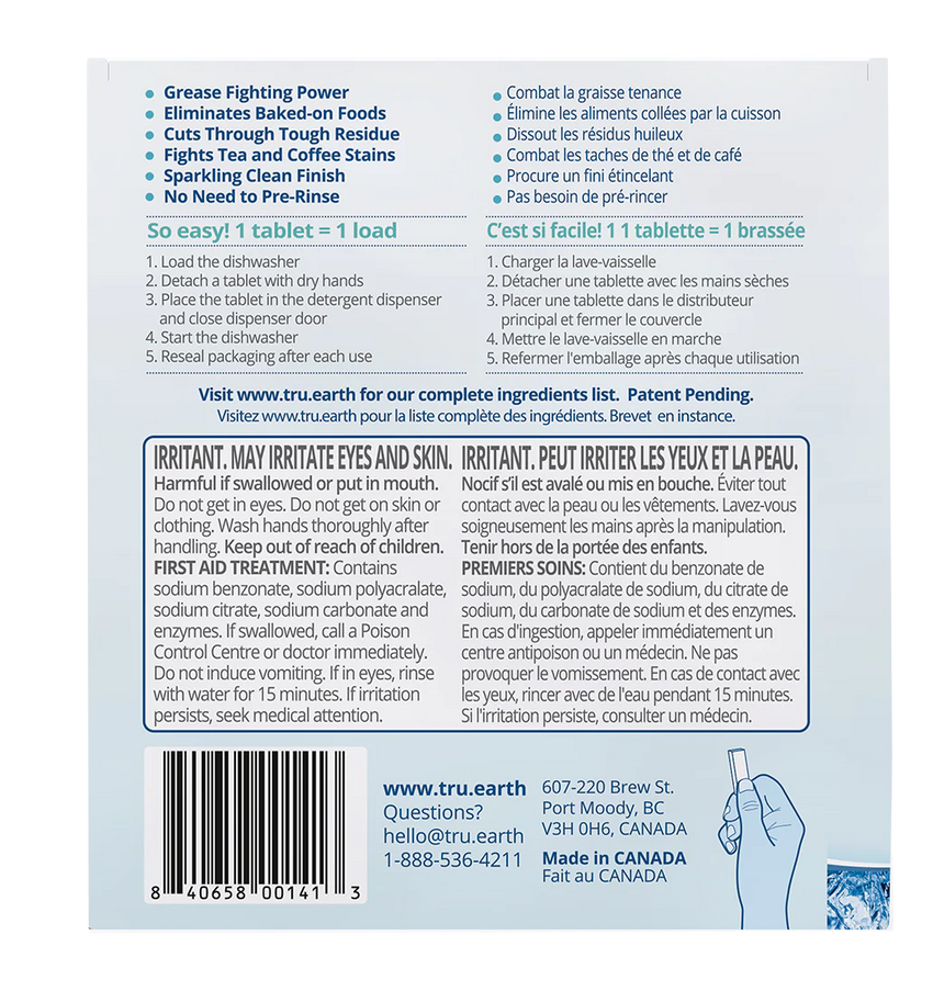 TruEarth Dishwasher Detergent Tablets - 30 Loads
