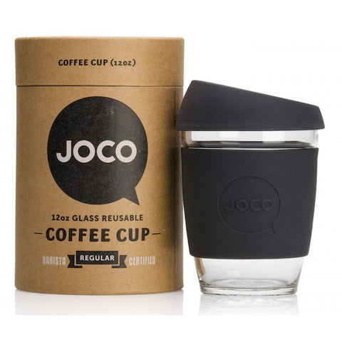 JOCO Reusable Glass Coffee Cup 12oz.