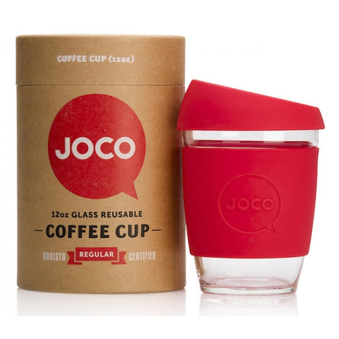 JOCO Reusable Glass Coffee Cup 12oz.