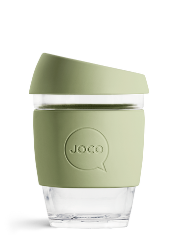 JOCO Reusable Glass Coffee Cup 12oz.
