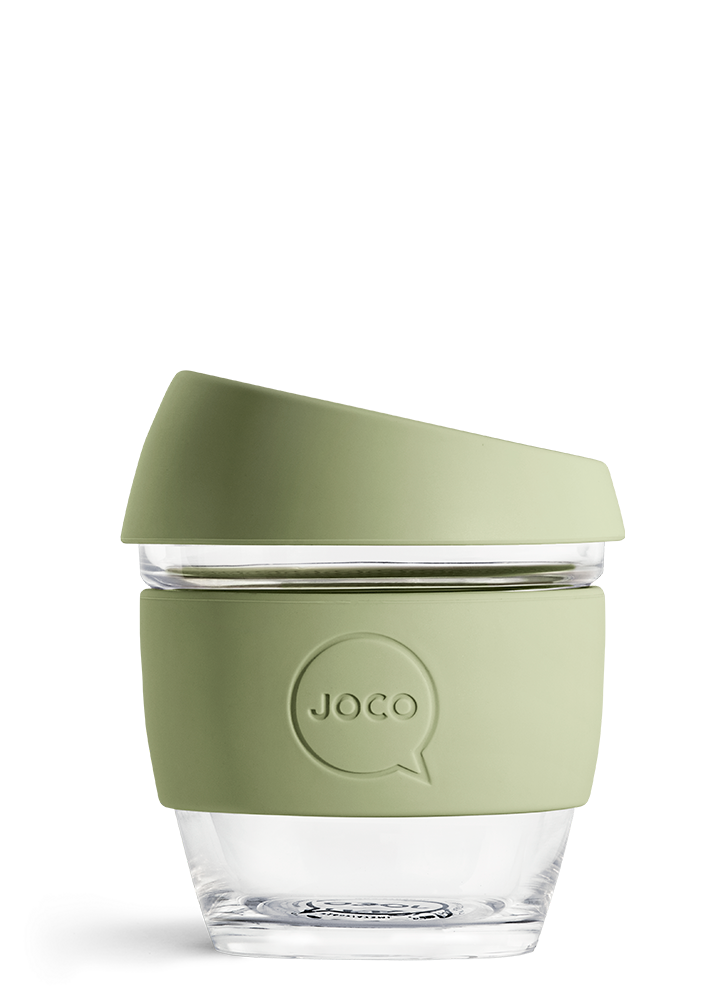 JOCO Reusable Glass Coffee Cup 8oz.