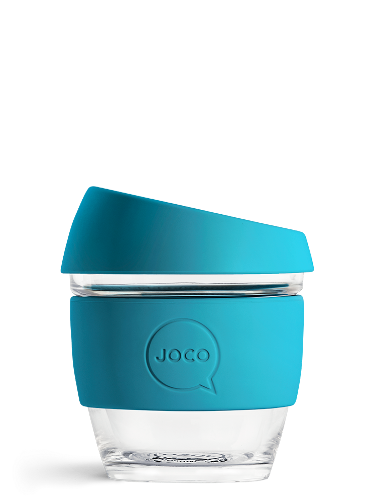 JOCO Reusable Glass Coffee Cup 8oz.