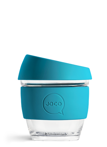 JOCO Reusable Glass Coffee Cup 8oz.