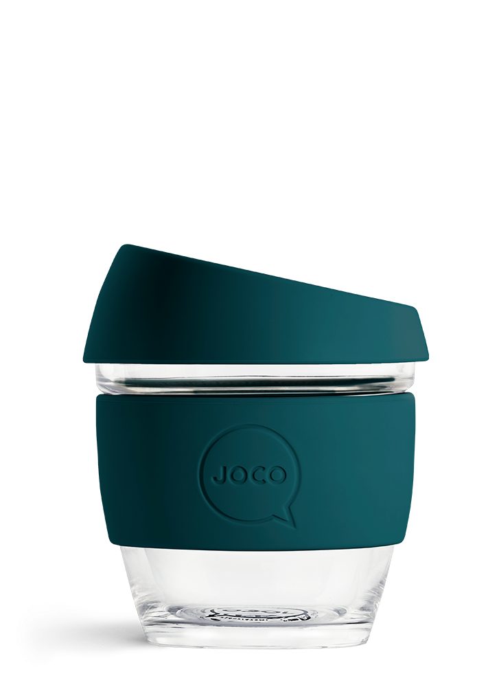JOCO Reusable Glass Coffee Cup 8oz.