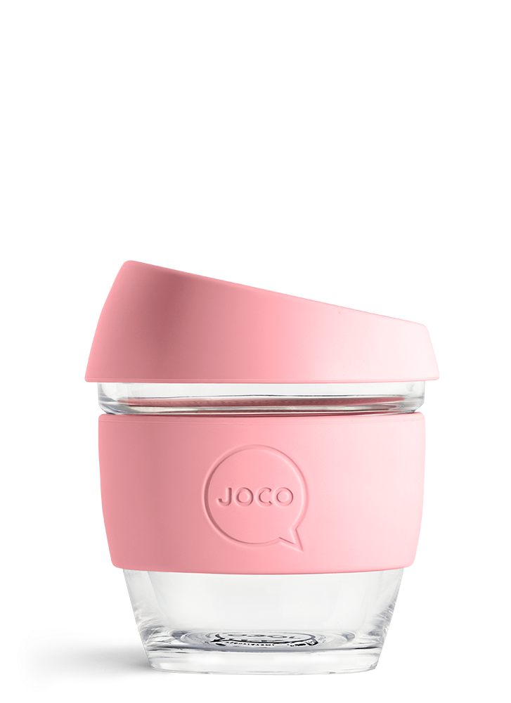 JOCO Reusable Glass Coffee Cup 8oz.