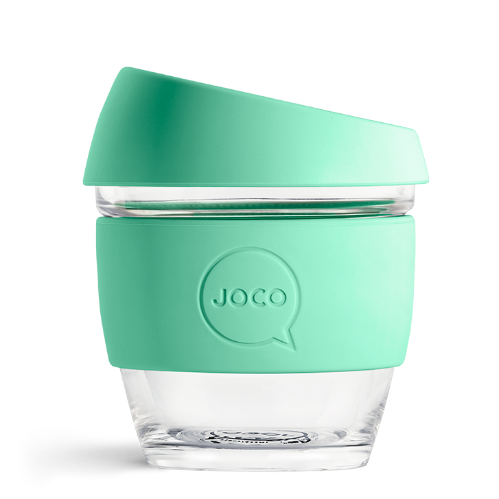 JOCO Reusable Glass Coffee Cup 8oz.