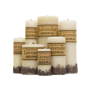 Lucky Clover Beeswax Candles / Lavender