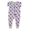 2-Way Zip Short Sleeve Romper - Signature Print