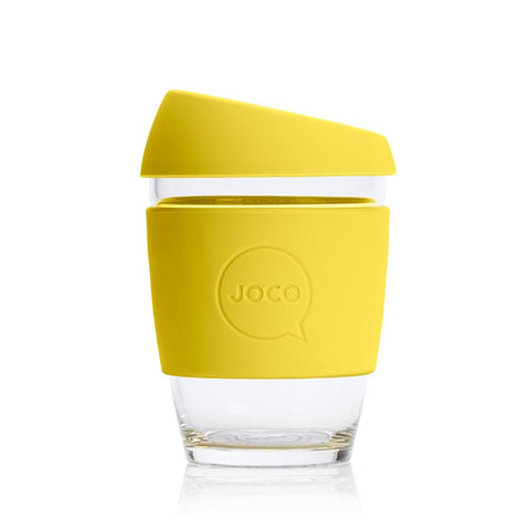 JOCO Reusable Glass Coffee Cup 12oz.