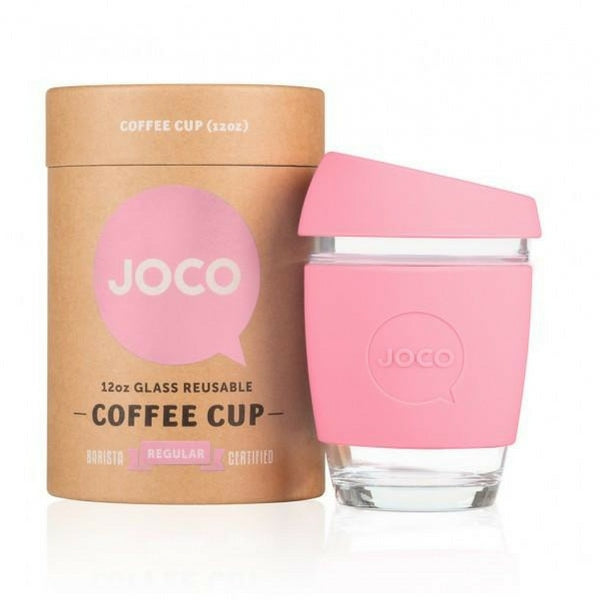 JOCO Reusable Glass Coffee Cup 12oz.