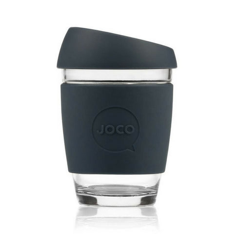 JOCO Reusable Glass Coffee Cup 12oz.