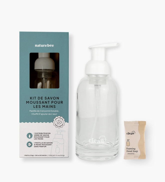 Foaming Glass Pump Bottle and Tablet Kit