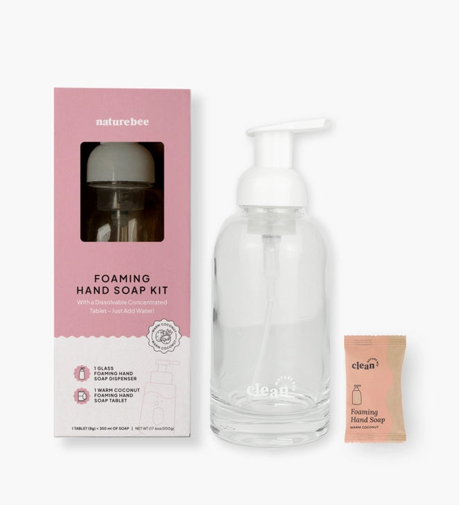 Foaming Glass Pump Bottle and Tablet Kit