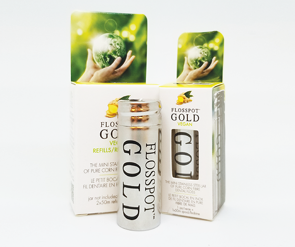 Flosspot Gold - Vegan Dental Floss (Refill Spool)