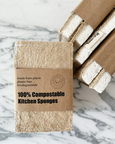 100% Compostable Kitchen Sponges (2 pack)