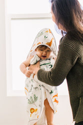 Deluxe Bamboo Muslin Hooded Towel Set
