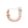 Colour Block Silicone & Wood Pacifier Clip