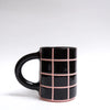 Amphora Ceramics- Pink Grid Mug