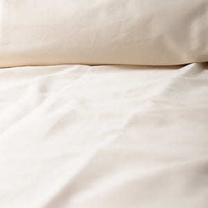 Organic Solid Colour Sateen Fitted Sheet by Dream Designs